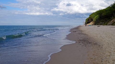 Strand in Rozewie bei Jastrzębia Góra