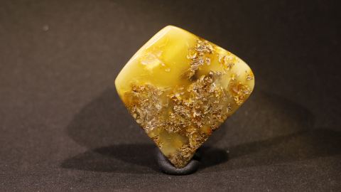 Baltischer Bernstein, Naturbernstein geschliffen milchig