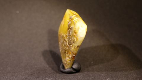 Baltischer Bernstein, Naturbernstein geschliffen milchig